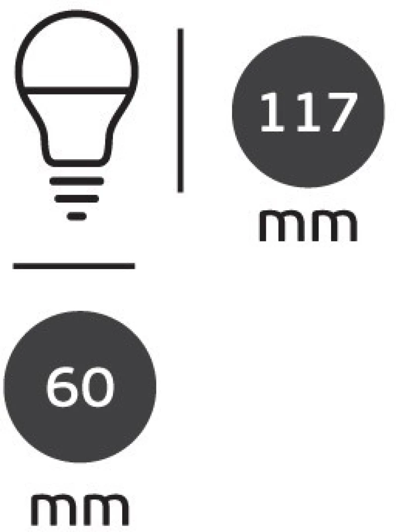 Λάμπα led κοινή 15W E27 4000K 180o 1560lm - Vk (VK/05111/E/C)