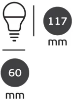Λάμπα led κοινή 15W E27 4000K 180o 1560lm - Vk (VK/05111/E/C)
