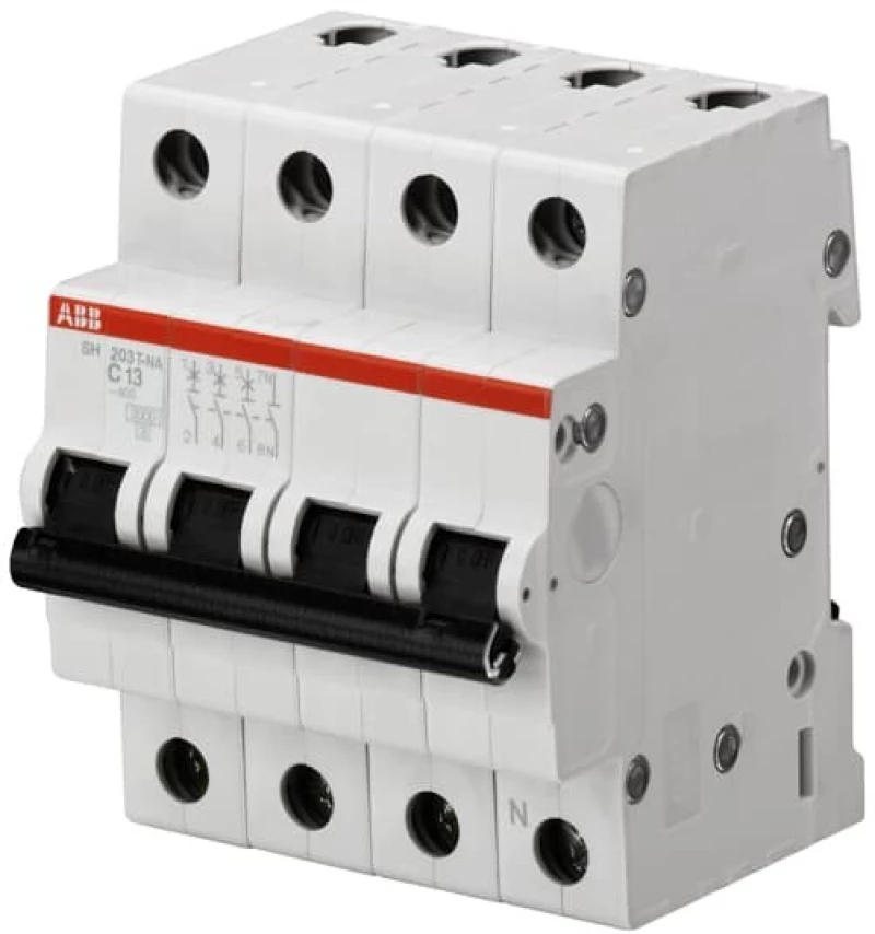 ABB Αυτόματη Ασφάλεια 3P+N 6A 3kA Καμπύλης C - SH203T-C6NA 4 ΣΤ.