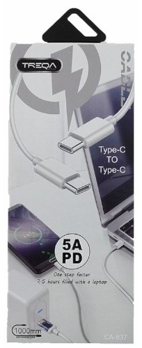 Καλώδιο Φόρτισης Type-C to Type-C Quick Charge 5A 1 μ. CA-837 Κωδ.44083