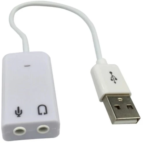 Μετατροπέας Καλώδιο USB 2.0 Εξωτερικής Κάρτας Ήχου 7.1 (Λευκό) (OEM)