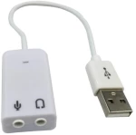 Μετατροπέας Καλώδιο USB 2.0 Εξωτερικής Κάρτας Ήχου 7.1 (Λευκό) (OEM)