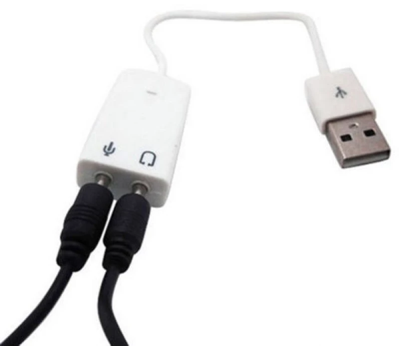 Μετατροπέας Καλώδιο USB 2.0 Εξωτερικής Κάρτας Ήχου 7.1 (Λευκό) (OEM)