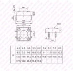 SMD Tact Μικροδιακόπτης 4 Pin DC 12V 0.5A (12x12x14mm) (OEM)
