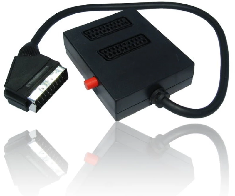 Διαχωριστής SCART 1 Είσοδος - 2 Εξόδοι SCART EN11A (0.5m) (Μαύρο) (OEM)
