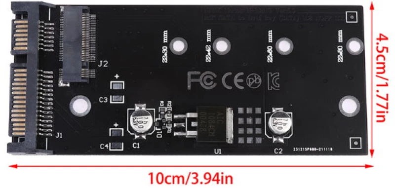 Προσαρμογέας Μετατροπέας B+M Key M.2 NGFF SSD σε M.2 SATA 3 Raiser M.2 (OEM)