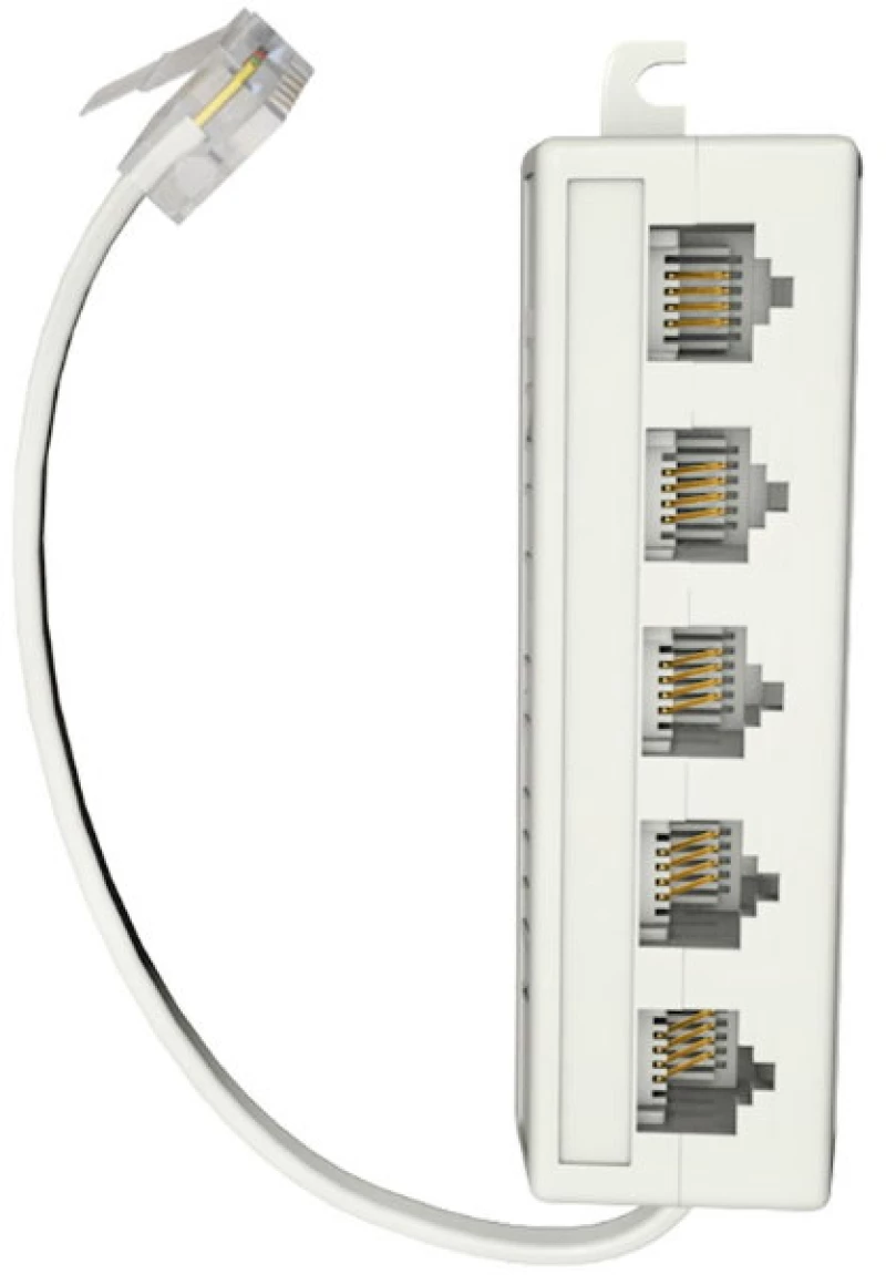 Αντάπτορας RJ11 Αρσενικό σε 5 RJ11 Θηλυκά (Μπεζ) (OEM)