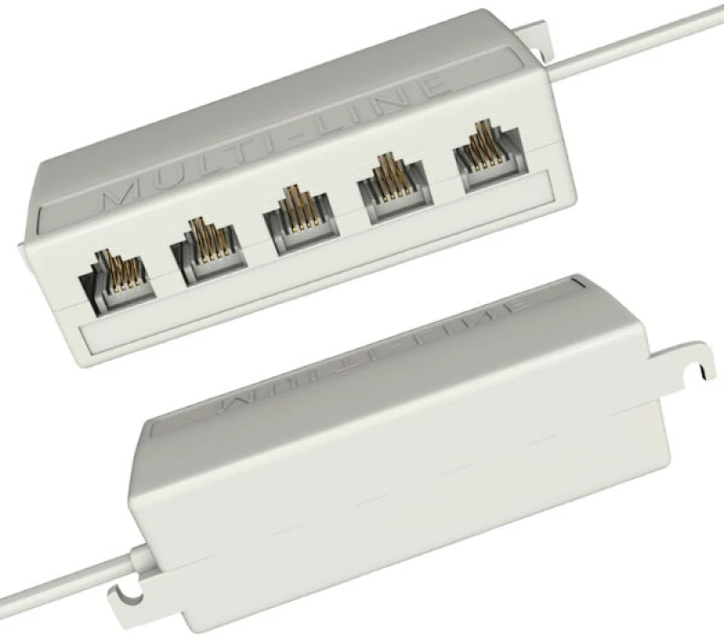 Αντάπτορας RJ11 Αρσενικό σε 5 RJ11 Θηλυκά (Μπεζ) (OEM)