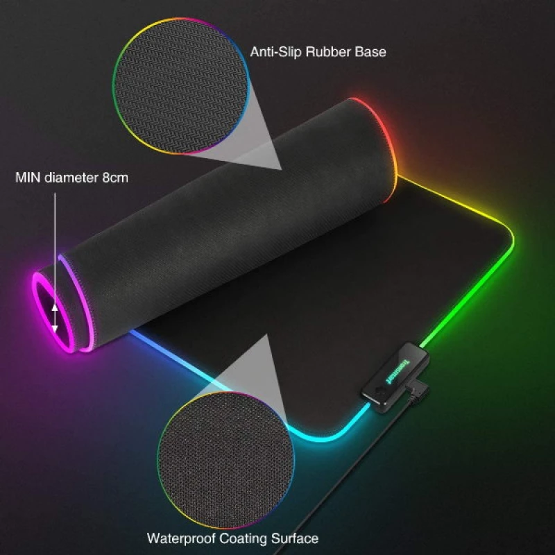 TRONSMART SPIRE Gaming Τάπητας Ποντικιού (800x300x4mm) (RGB)