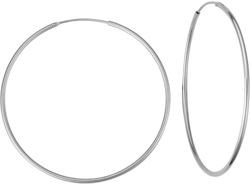 Σκουλαρίκια Κρίκοι Σε Ασήμι 925 Με Επιπλατίνωμα / Διάμετρος 50,00 mm / PRINCE SILVERO / 9A-SC070-1