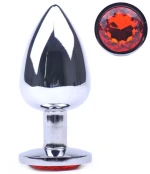 Red Large Metallic Anal Plug