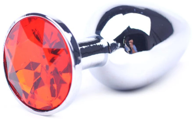 Red Large Metallic Anal Plug