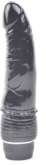 Black Color Realistic Dildo Vibrator TPE Material, Skin-Safe