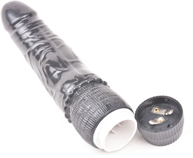 Black Color Realistic Dildo Vibrator TPE Material, Skin-Safe