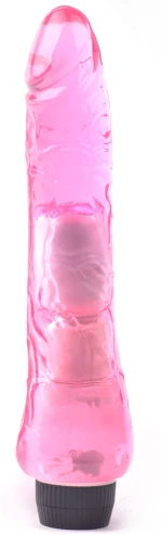 9.8'' Clear Pink Color Realistic Penis Vibrator