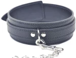 Black Bondage Collar with Lead