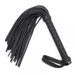 Μαύρο μαστίγιο αλογοουρά με 80 λουριά Naughty Toys 42