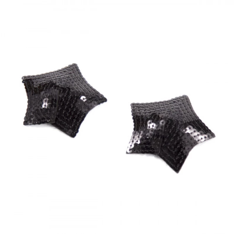 Black Sparkling Star Nipple Covers