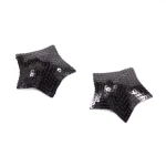Black Sparkling Star Nipple Covers