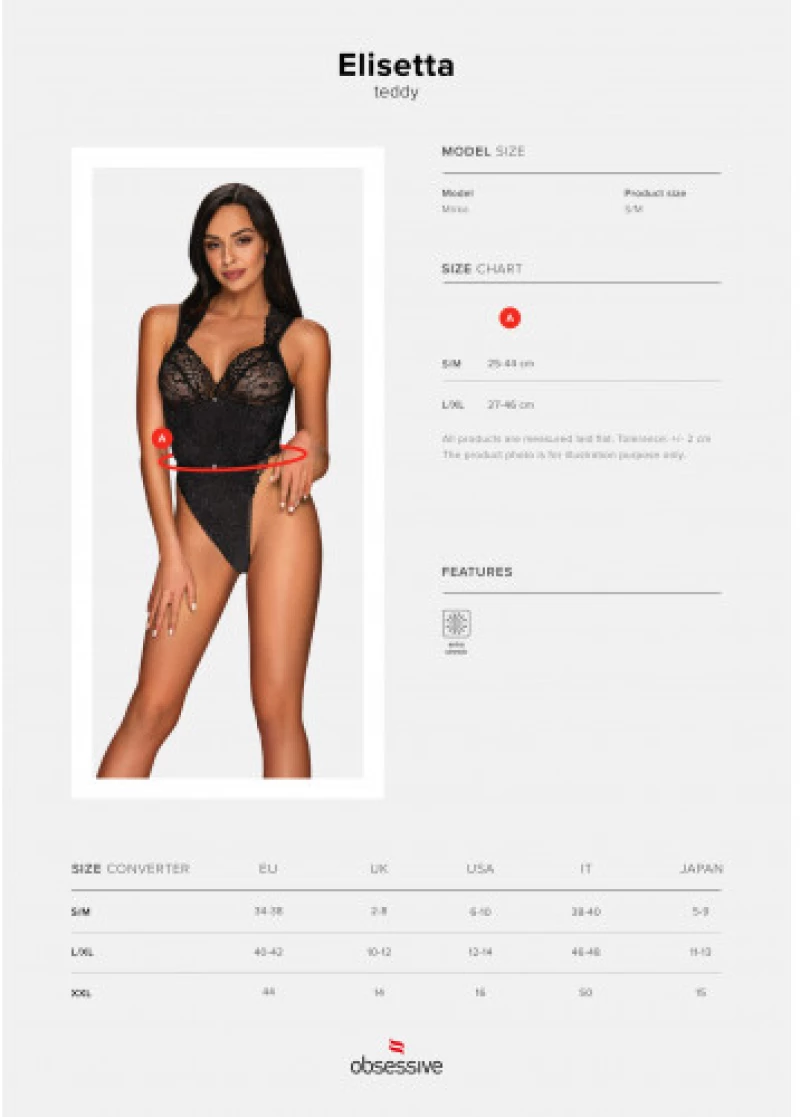 Obsessive Elisetta Teddy Lingerie