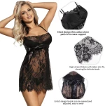 Black Bow Lingerie With Thong