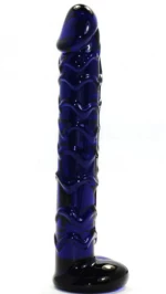 Γυάλινο Μπλέ Ντίλντο 19cm