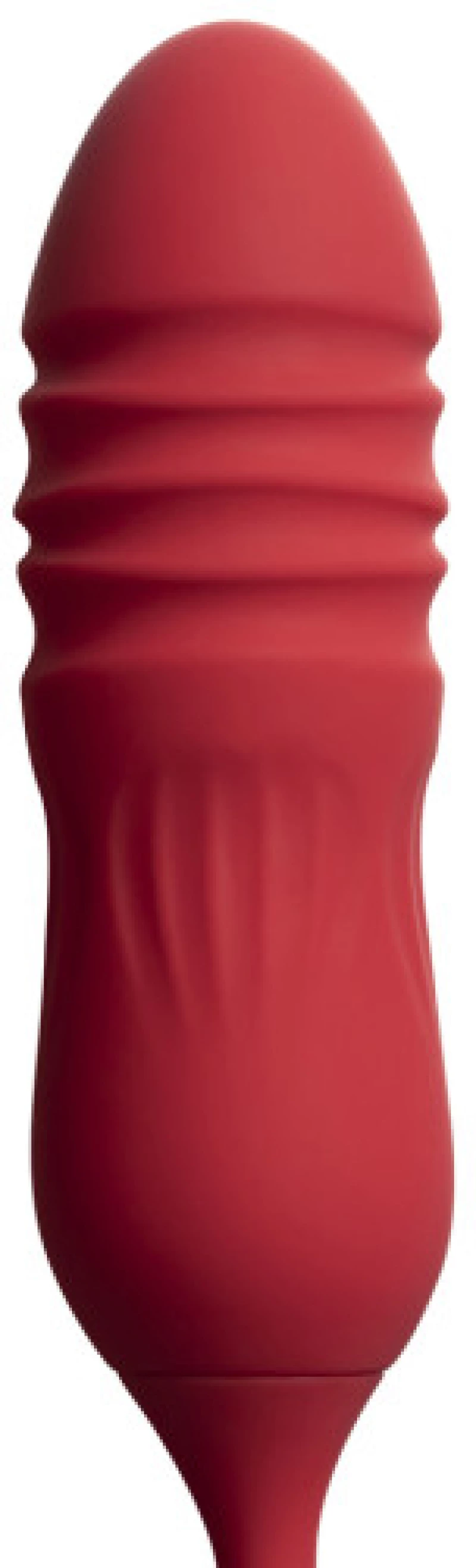 RED silicone clitoral Rose Licking Tongue with thrusting Bullet