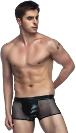 Black boxer with net