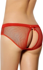 Netted Open Back Hipster Red Panty