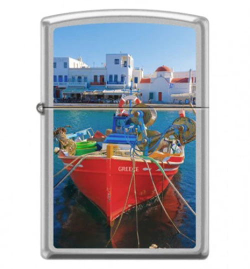 Zippo Αναπτήρας Λαδιού Αντιανεμικός Traditional Greek Boat