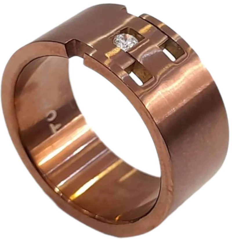 BD JEWELERY Δαχτυλιδι από ανοξειδωτο ατσαλι μπρονζε  HRK-2029