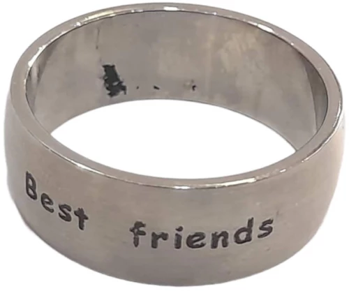 BD JEWELERY Δαχτυλιδι από ανοξειδωτο ατσαλι best friends no 65