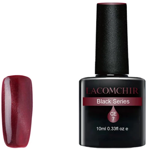 Lacomchir Uv Led Black Ce007 Bordeaux Cat Eye 10ml