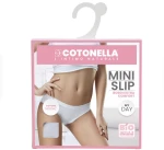 Γυναικείο mini slip Cotonella - Κανονικό - Οικολογικό βαμβάκι - Μαύρο