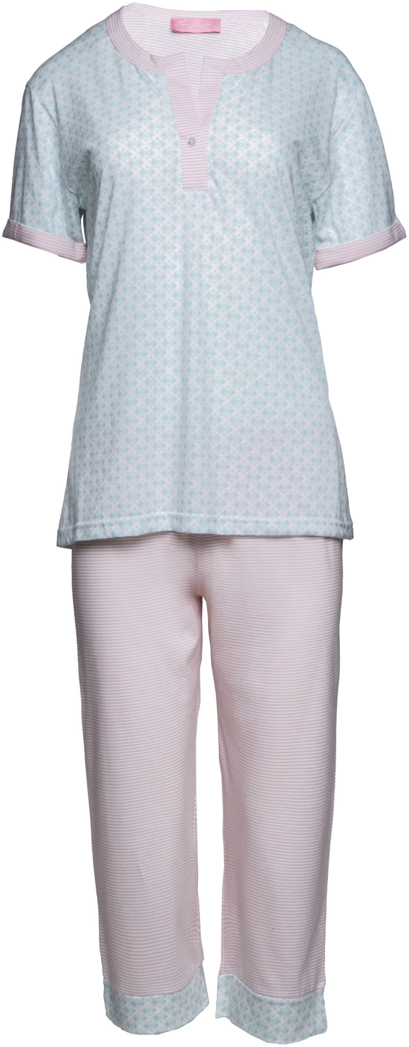 Γυναικεία Πυτζάμα Κάπρι Pink Label - Cotton  - Κοντό Μανίκι