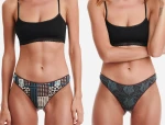 Γυναικείο brazil slip Walk με σχέδια - Brief από ίνες bamboo - 2 pack
