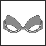 Μαγιό Σουτιέν Strapless Rock Club Lilium - Πορτοκαλί Bikini - Cup B