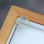 Δαχτυλίδι ματάκι ασημί από alloy