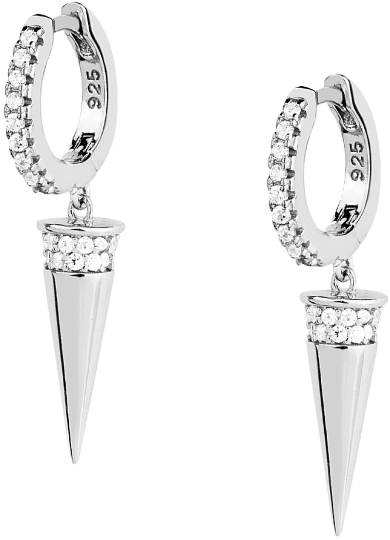 Σκουλαρίκια Cornicello Hoops από ασήμι 925°