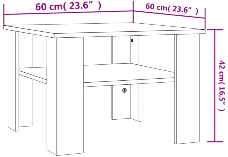ΤΡΑΠΕΖΑΚΙ ΣΑΛΟΝΙΟΥ SONOMA ΔΡΥΣ 60X60X42 ΕΚ. ΑΠΟ ΜΟΡΙΟΣΑΝΙΔΑ 800210