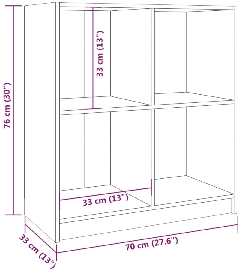 ΜΠΟΥΦΕΣ ΛΕΥΚΟΣ 70 X 33 X 76 ΕΚ. ΑΠΟ ΜΑΣΙΦ ΞΥΛΟ ΠΕΥΚΟΥ 809949
