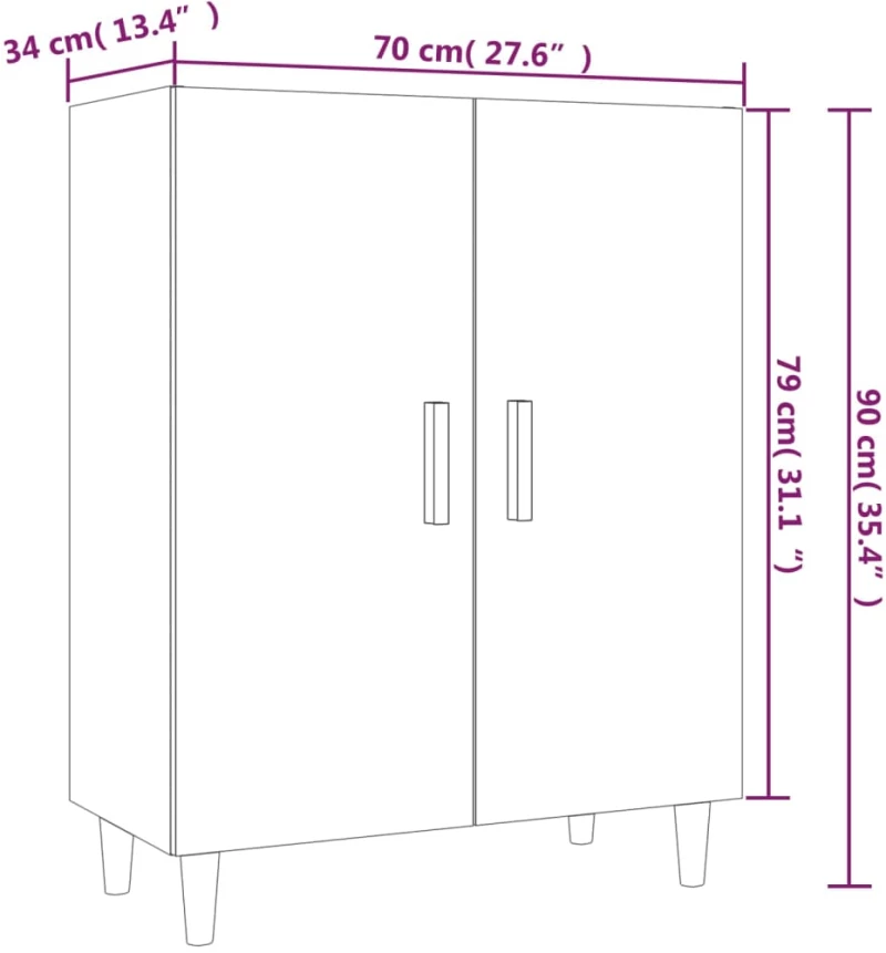 ΝΤΟΥΛΑΠΙ ΓΚΡΙ SONOMA 70 X 34 X 90 ΕΚ. ΑΠΟ ΕΠΕΞΕΡΓΑΣΜΕΝΟ ΞΥΛΟ 817328