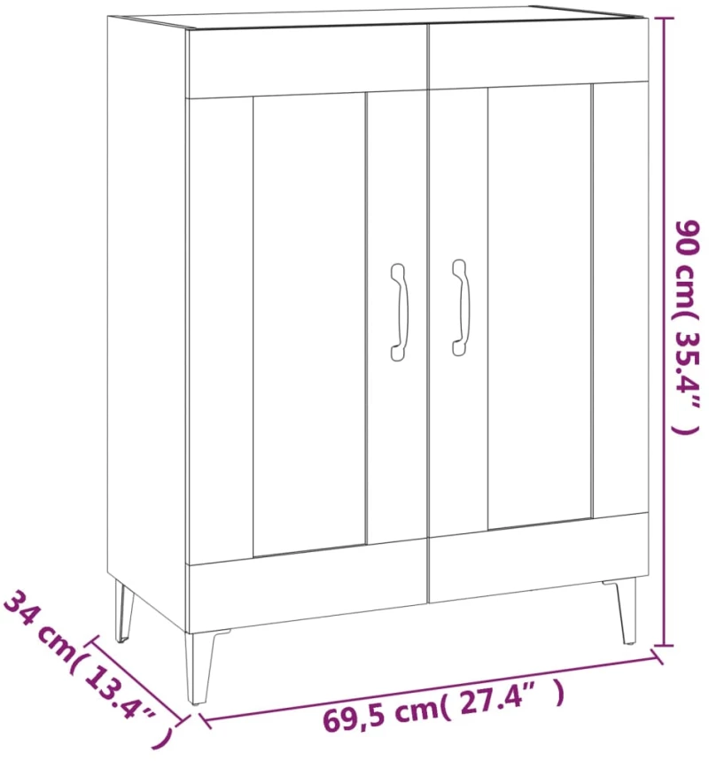 ΜΠΟΥΦΕΣ SONOMA ΔΡΥΣ 69,5 X 34 X 90 ΕΚ. ΑΠΟ ΕΠΕΞΕΡΓΑΣΜΕΝΟ ΞΥΛΟ 812144