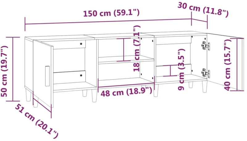 ΈΠΙΠΛΟ ΤΗΛΕΟΡΑΣΗΣ SONOMA ΔΡΥΣ 150X30X50 ΕΚ. ΕΠΕΞΕΡΓΑΣΜΕΝΟ ΞΥΛΟ 812621