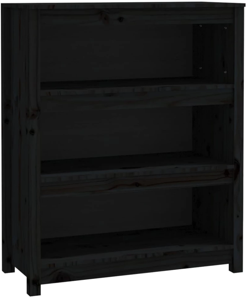ΒΙΒΛΙΟΘΗΚΗ ΜΑΥΡΗ 80X35X97 ΕΚ. ΑΠΟ ΜΑΣΙΦ ΞΥΛΟ ΠΕΥΚΟΥ 821683