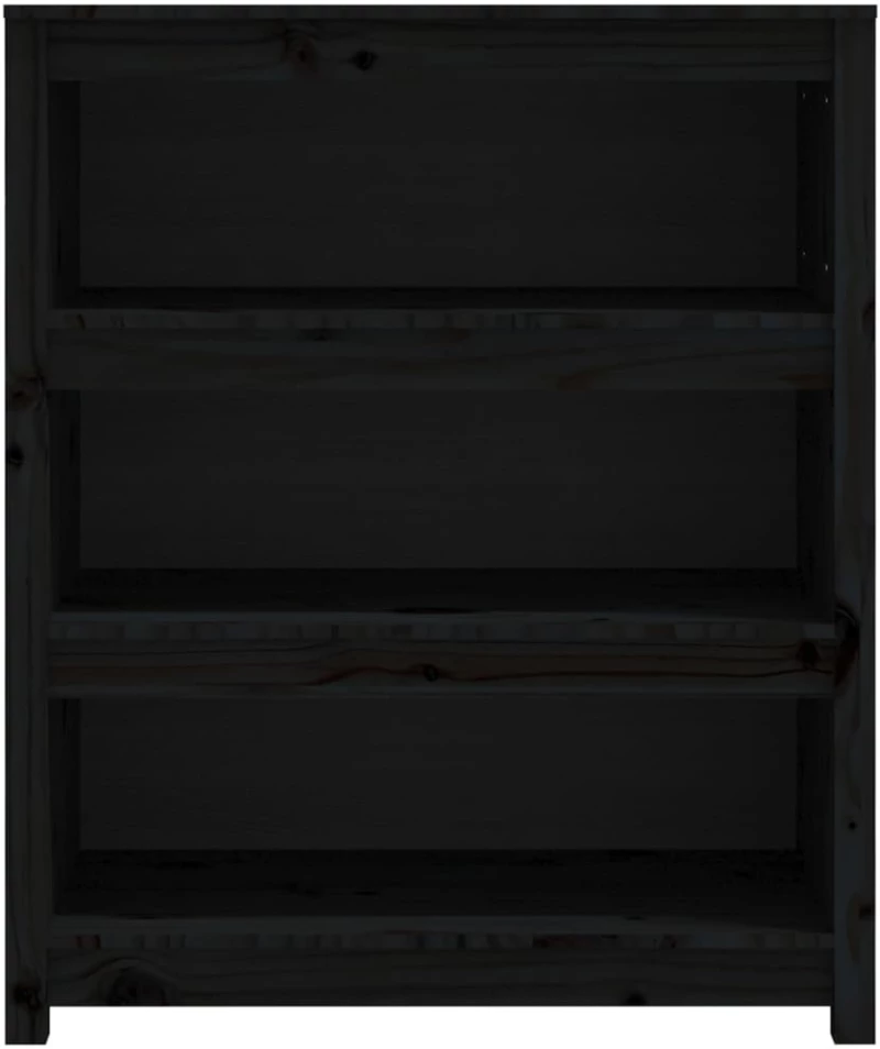 ΒΙΒΛΙΟΘΗΚΗ ΜΑΥΡΗ 80X35X97 ΕΚ. ΑΠΟ ΜΑΣΙΦ ΞΥΛΟ ΠΕΥΚΟΥ 821683