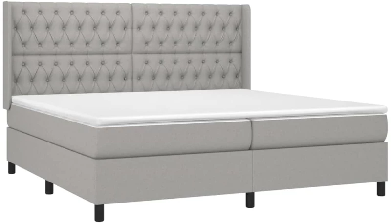 ΚΡΕΒΑΤΙ BOXSPRING ΜΕ ΣΤΡΩΜΑ & LED ΑΝ.ΓΚΡΙ 200X200ΕΚ. ΥΦΑΣΜΑΤΙΝΟ 3138581
