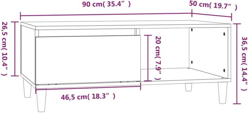 ΤΡΑΠΕΖΑΚΙ ΣΑΛΟΝΙΟΥ ΚΑΠΝΙΣΤΗ ΔΡΥΣ 90X50X36,5 ΕΚ. ΕΠΕΞΕΡΓ. ΞΥΛΟ 821049