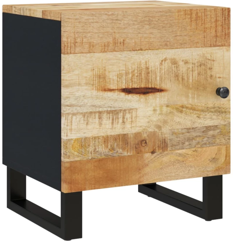 ΚΟΜΟΔΙΝΑ 2 ΤΕΜ. 40 X 33 X 46 ΕΚ. ΑΠΟ ΜΑΣΙΦ ΞΥΛΟ ΜΑΝΓΚΟ 345209