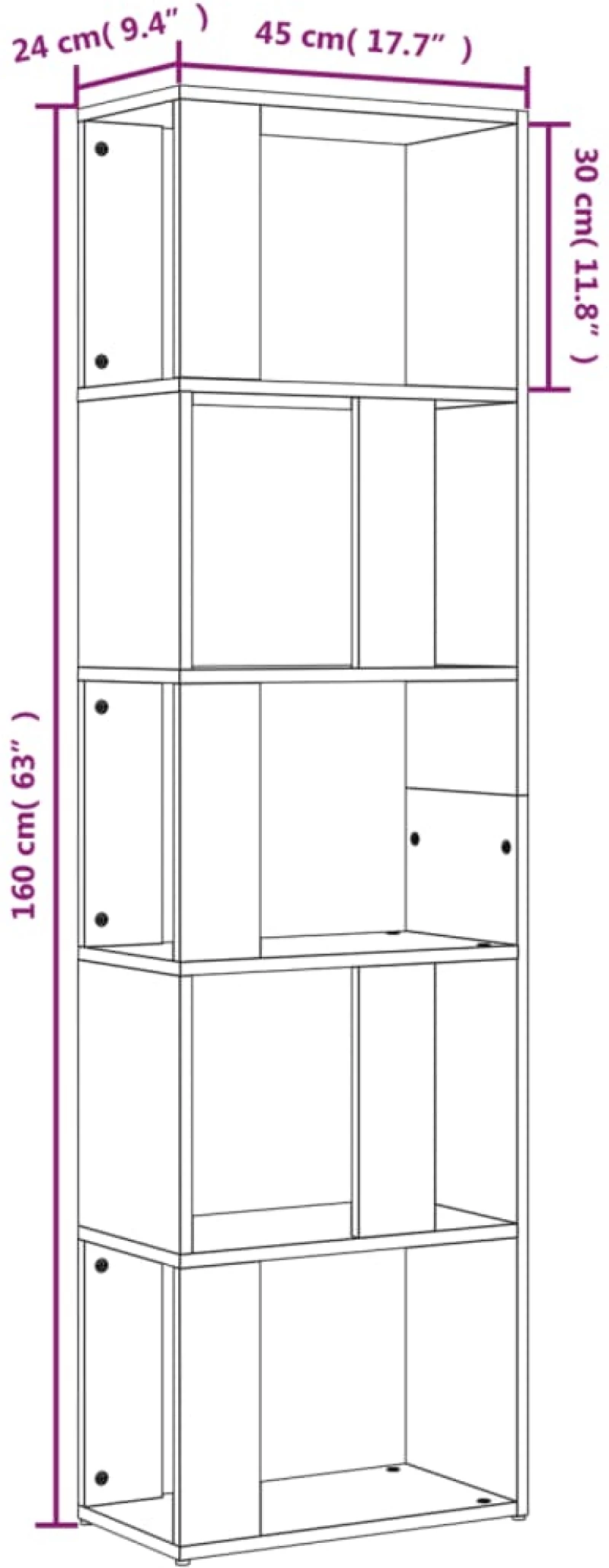 ΒΙΒΛΙΟΘΗΚΗ ΓΚΡΙ SONOMA 45 X 24 X 160 ΕΚ. ΑΠΟ ΕΠΕΞΕΡΓΑΣΜΕΝΟ ΞΥΛΟ 826376